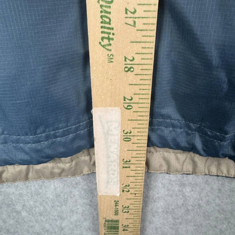 LL Bean Jacket Mens XL Tall Blue Anorak Windbreaker Ripstop 1/2 Zip Hood Hiking‎